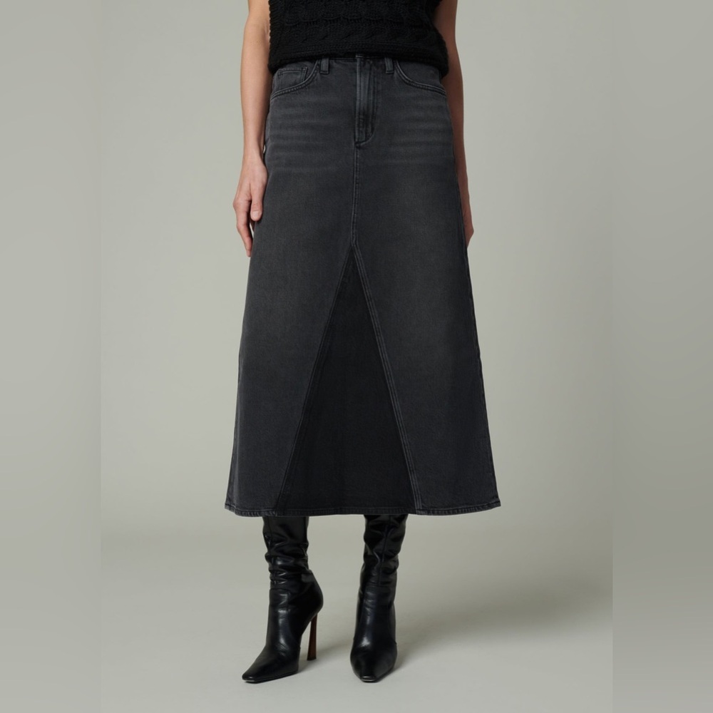 Joe’s Jeans The Tulie Skirt With Grace Denim Midi Vintage Stretch Size 28 NWT